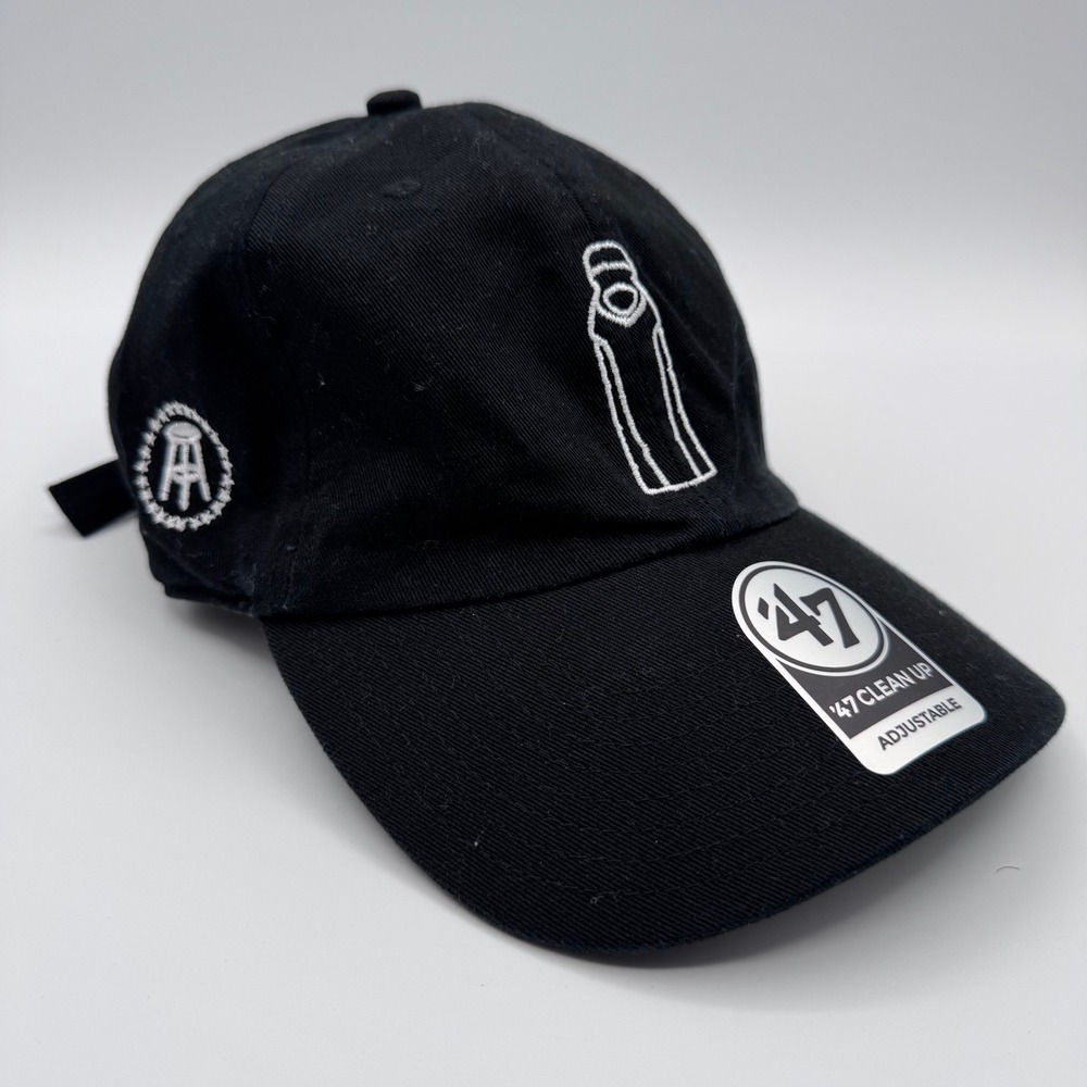NEW Barstool‎ Sports x '47 Brand BodyArmor Strapback Hat Black OSFA Adjustable